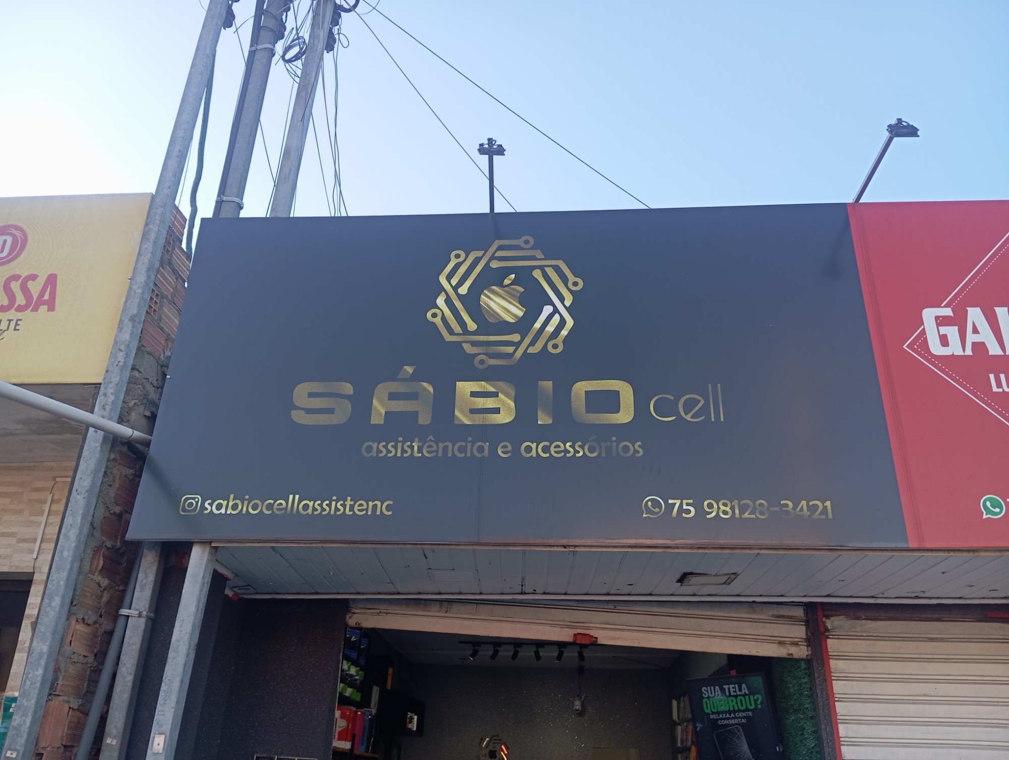 Fachada da loja Sábio Cell